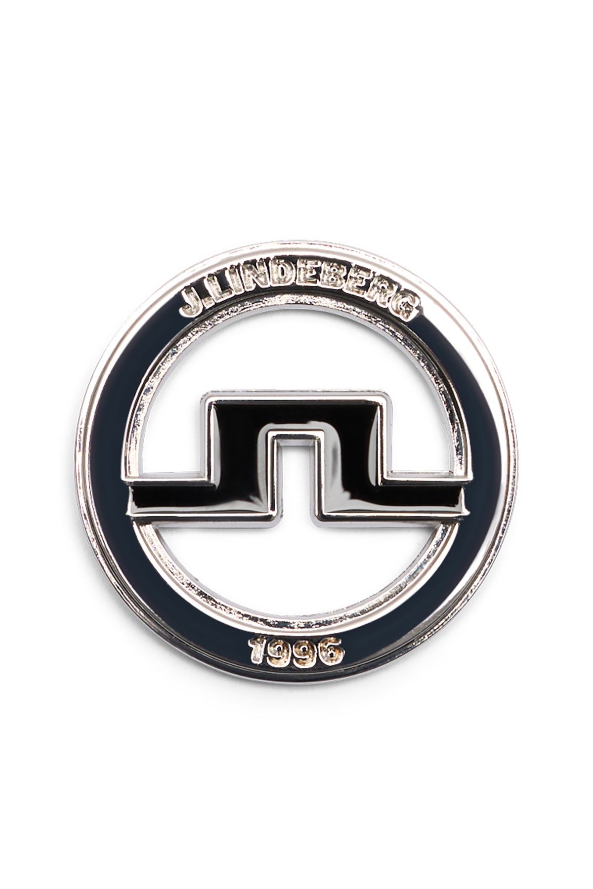 J.Lindeberg Ball Marker Black – front view showing Bridge logo