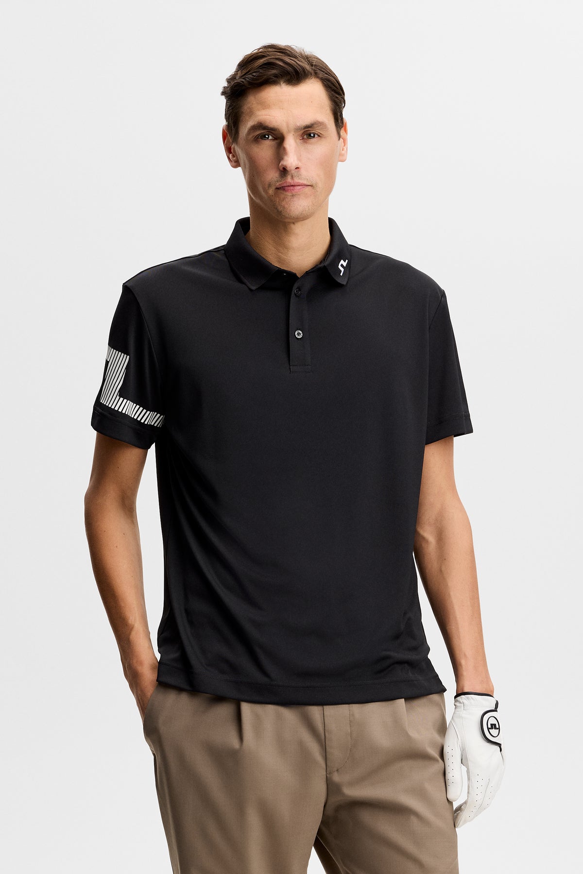 J.Lindeberg Heath Polo Black – detail límce a légy