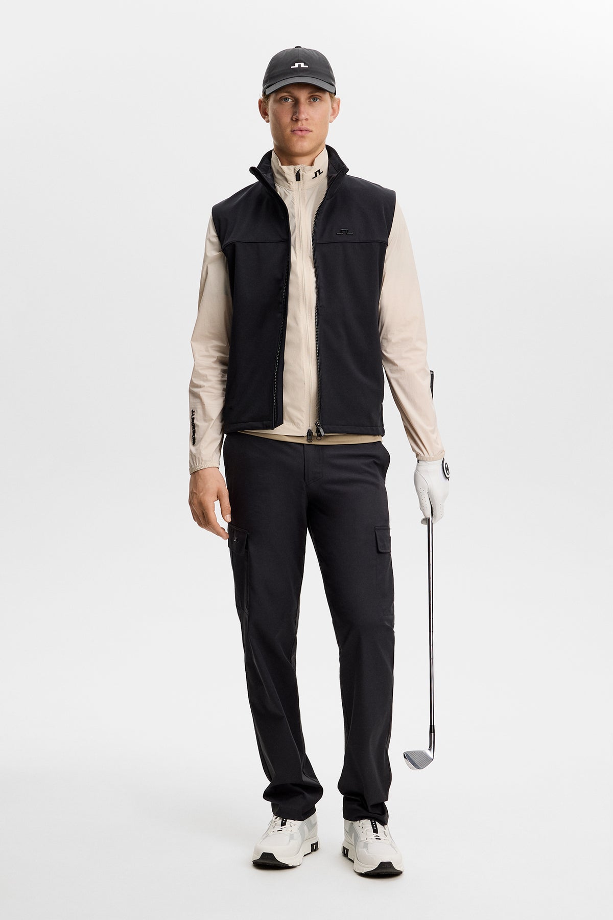 J.Lindeberg Tour Tech Packable Jacket Moonbeam – detail sbalitelné zadní kapsy