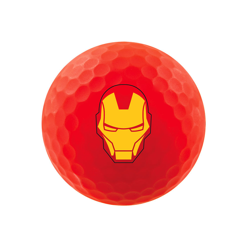 Červený matný golfový míček Iron Man Volvik Vimat